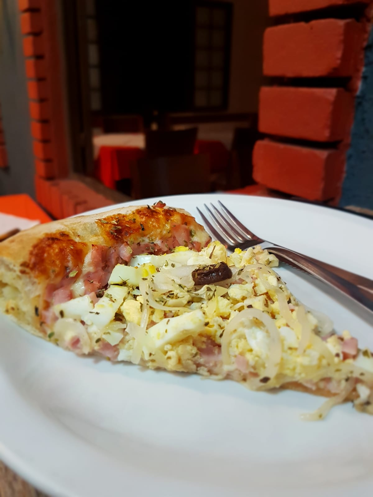 Ambiente interno da pizzaria